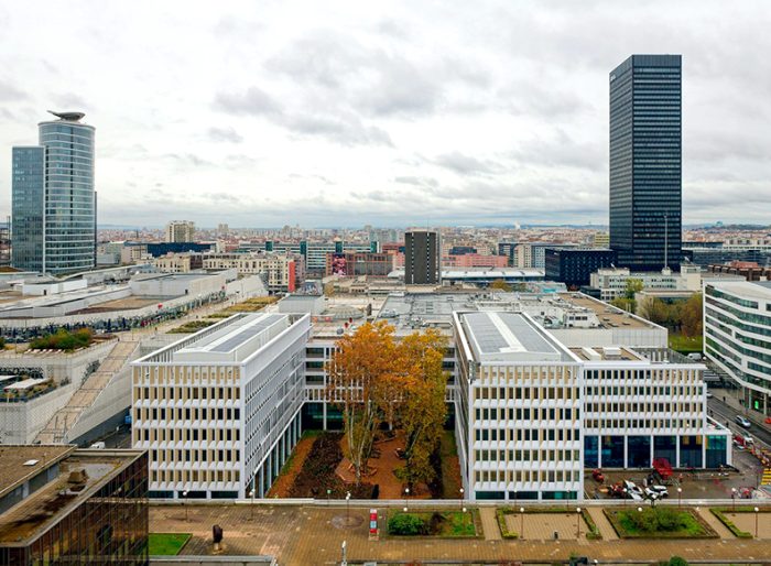 Nouvelle Cité Administrative d'État - Lyon Part-Dieu - Snøhetta & Z Architecture - vue aérienne du chantier