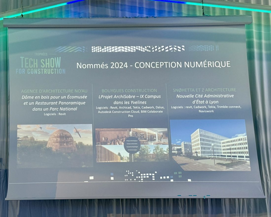 La nouvelle Cité Administrative d’État de Lyon remporte le prix de la Conception Numérique au Tech Show for Construction (ex BIM d’Or).