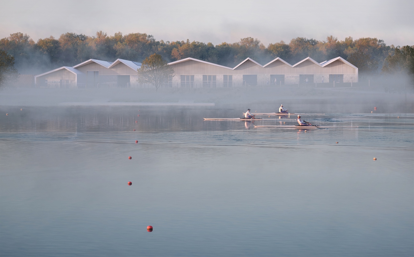 Pôle Sportif et de Loisirs - Décines - Z Architecture - vue depuis l'eau