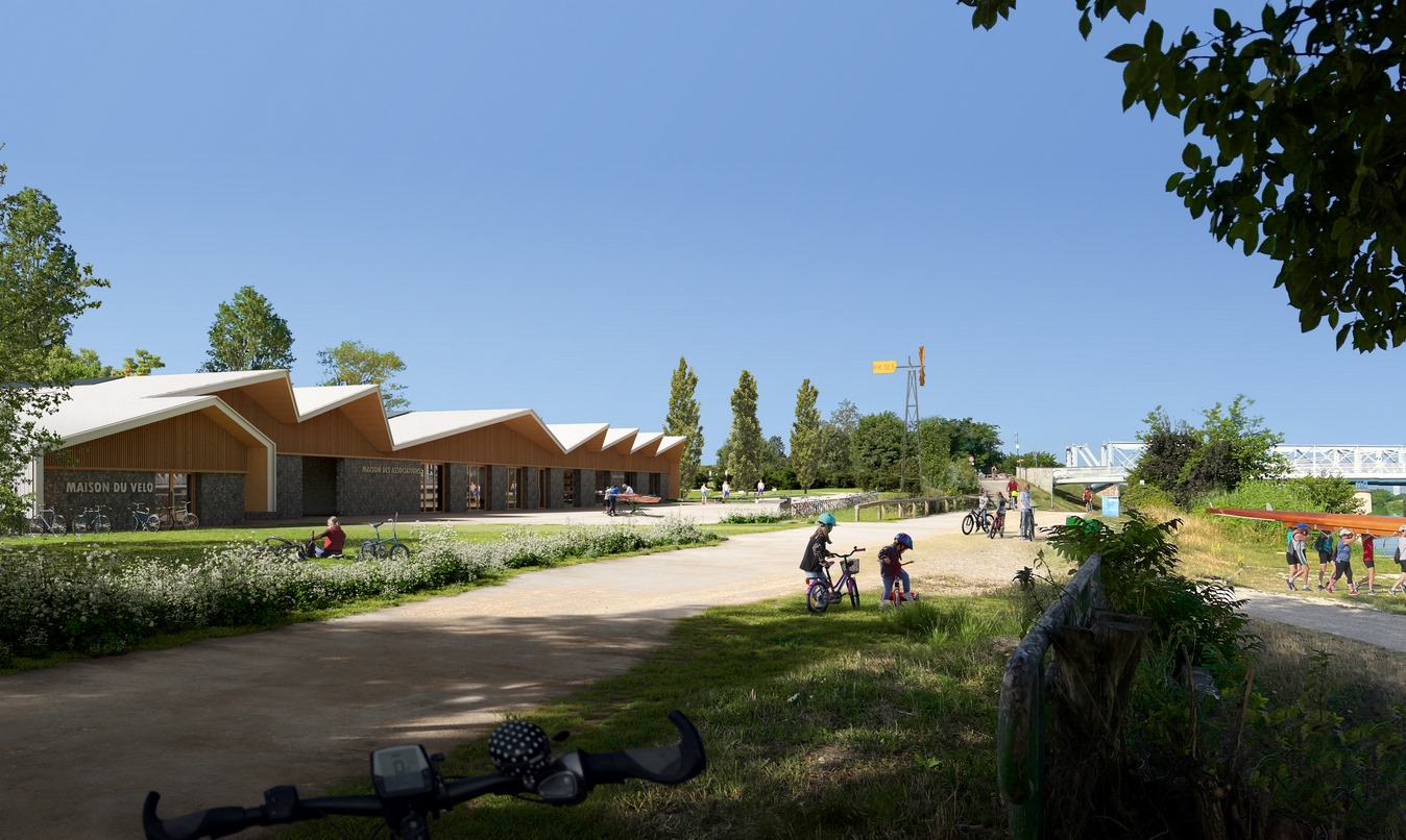 Pôle Sportif et de Loisirs - Décines - Z Architecture - vue berges