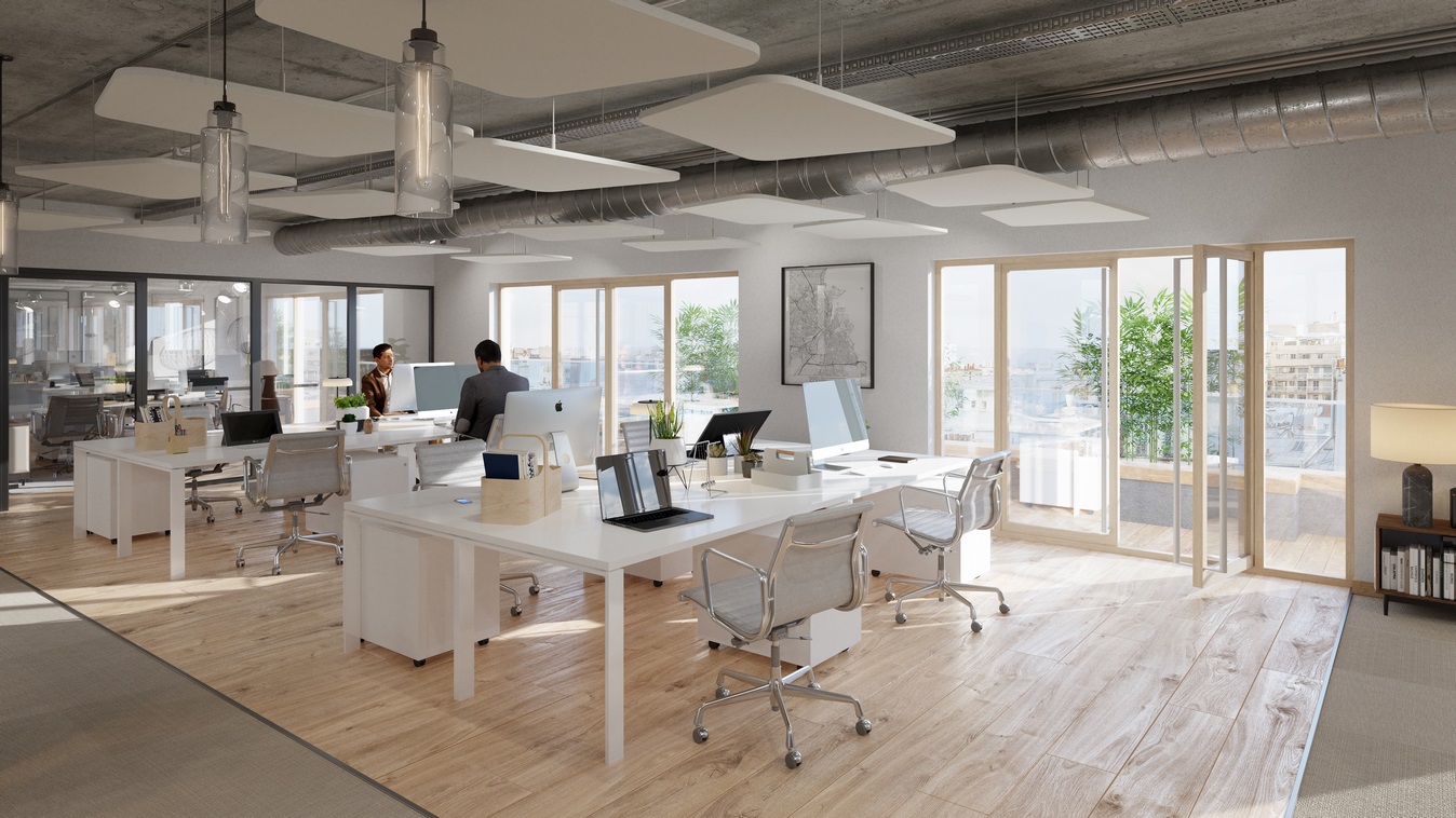 Westown 54 - projet de réhabilitation tertiaire - Boulogne-Billancourt - Z Architecture - perspective bureaux