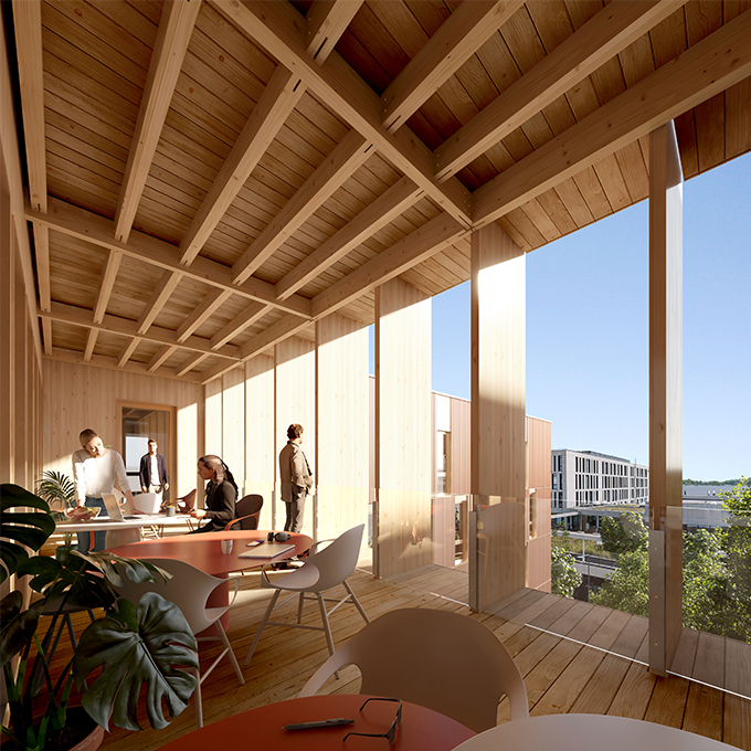 "Eastwood" bureaux Technip Energies - structure 100% bois (ou presque) - Villeurbanne (69) - Z Architecture