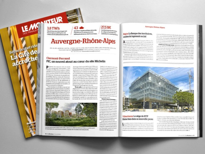 Revue de presse - Pole Innovation Collaborative Clermont-Ferrand - Le Moniteur